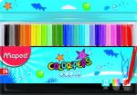 COLOR'PEPS OCEAN  Фломастеры с заблокированным пишущим узлом - супер смываемые ,в пакете с подвесом 24 шт.