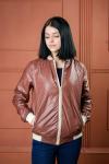 890 Куртка женская "бомбер" из однотонной ткани