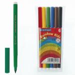 Фломастеры CENTROPEN Rainbow Kids,  6 цв., смываемые, эргономичные, вентилируемый колпачок, 7550/06