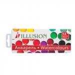 Краски акварельные ГАММА "Illusion", 12 цв, медовые, без кисти, картонная коробка, 212086, 10-1012
