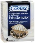 CONTEX Extra Sensation (с крупными точками и ребрами) Презервативы №3