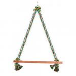 Игрушка для птиц Качели, 25 см, 100 г, хлопок, дерево
