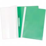 Папка-скоросшиватель пластик. А4, 160 мкм., зеленая с прозр. верхом, Fms16-3_716