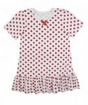 Ночная сорочка для девочек GS 02-048 (красный горох)