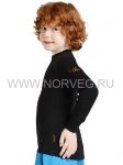 Active Kids Футболка  детская с длинным рукавом unisex, цвет черный серия Active kids - двухслойное термобелье