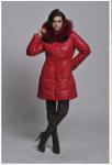 1050 BD Женское пальто синтепон мех - енот.Длина 95см.