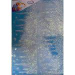 Наклейка панно СОСУЛЬКИ,  прозрачная, с блестящей крошкой,  49х69  см, ПВХ