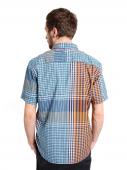 120667 рубашка 07176/CR, Cotton, orange-blue check