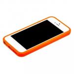 Бампер для iPhone 5s/ iPhone 5 оранжевый с оранжевой полосой