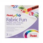 Пастель для ткани PENTEL "Fabric Fun", 7 цветов, картон. упаковка , PTS-7