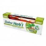 Зубная паста для укрепления дёсен Dabur Herb'l Neem  в комплекте с зубной щеткой