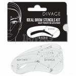 Divage Brow Stencils  Набор Набор трафаретов для бровей ideal brow stencils kit