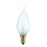 Лампа накаливания PHILIPS BXS35 FR E14,40 Вт, свеча на ветру, мат., колба d=35 мм, цоколь d=14 мм, 175359