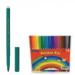 Фломастеры CENTROPEN Rainbow Kids, 18 цв., смываемые, эргономичные, вентилируемый колпачок, 7550/18