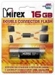 Флэш-диск USB/microUSB 16GB Mirex с двойным разъёмом SMART BLACK (ecopack)