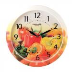 Часы настенные TROYKA 11000022 круг, с рисунком Болгарский перец, рамка в цвет корпуса, 29x29x3,5 см