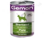 Gemon Cat Sterilised консервы для стерилизованных кошек паштет индейка 400 г