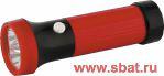 Фонарь Ultraflash ручной "эконом" 3002-TH (3xR03) 3св/д 0.6W (16lm), красный/пластик, BL