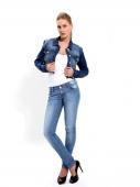 120075 куртка женская 16281, Blue denim str., w. medium