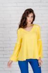 Блуза с кружевом желтая