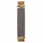 Когтеточка из ковролина №1 широкая с оторочкой из меха, 110*30*530 мм