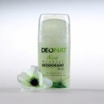 Дезодорант — Кристалл "ДеоНат" с натуральным соком АЛОЭ, стик овальный, выдвигающийся  (push — up), 100 гр. зеленый