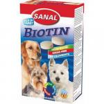 2460 Санал д/собак Биотин для здоровой кожи и шерсти 100 таб.*12