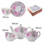 Чайный набор 15 предметов / JB15-1545.1 /6/ пионы розовые с бабочкой