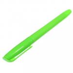 Маркер-выделитель зеленый, круглый корпус, скошенный наконечник, линия 4 мм