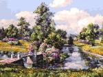 "Весна в Павловском парке" живопись на холсте 30*40 см