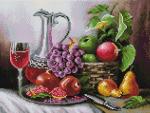 "Натюрморт с фруктами" Мозаика на подрамнике 30х40