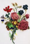 Набор "Букет с розами" вышивка лентами