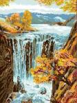"Водопад" Рисунок на канве