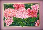 Набор "Розовые хризантемы" вышивка лентами