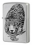 Зажигалка Zippo Leopard с покрытием Satin Chrome™, латунь/сталь, серебристая, матовая, 36x12x56