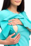 Блузка для беременных и кормящих голубая