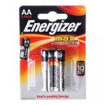 Батарейки Energizer 2 шт. MАХ "Alkaline" щелочная, тип АA (LR6), BL, арт. 7638900411393