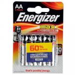 Батарейки Energizer 4 шт. MАХ "Alkaline" щелочная, тип АA (LR6), BL, арт. 7638900411409