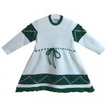 Платье для девочки  8041/7-белый/зеленый