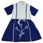 Платье для девочки  193/8-синий/белый
