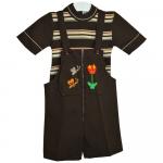Комплект для мальчика (Джемпер с коротким  рукавом+шорты)  a-05-15123179-09-коричневый/бежевый