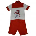 Комплект для мальчика (Джемпер с коротким  рукавом+шорты)  1511-красный/белый