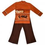 Комплект для мальчика  (Джемпер+брюки) 9002-оранжевый/коричневый