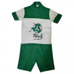 Комплект для мальчика (Джемпер с коротким  рукавом+шорты)  1511-зеленый/белый
