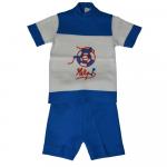 Комплект для мальчика (Джемпер с коротким  рукавом+шорты)  1511-белый/синий