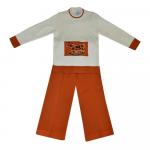 Комплект для мальчика  (Джемпер+брюки) 8035/7-белый/оранжевый