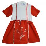 Платье для девочки  193-белый/красный