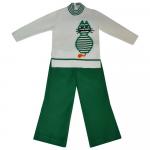Комплект для мальчика  (Джемпер+брюки) 8031/7-белый/зеленый