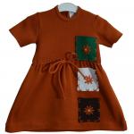 Платье для девочки  579-коричневый