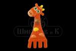 74001  Магнит "Жираф" (оранжевый), декоративное стекло Фьюзинг, авторская работа